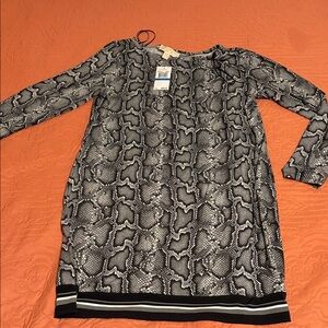 Michael Michael Kors Black and White Snake Print Dress